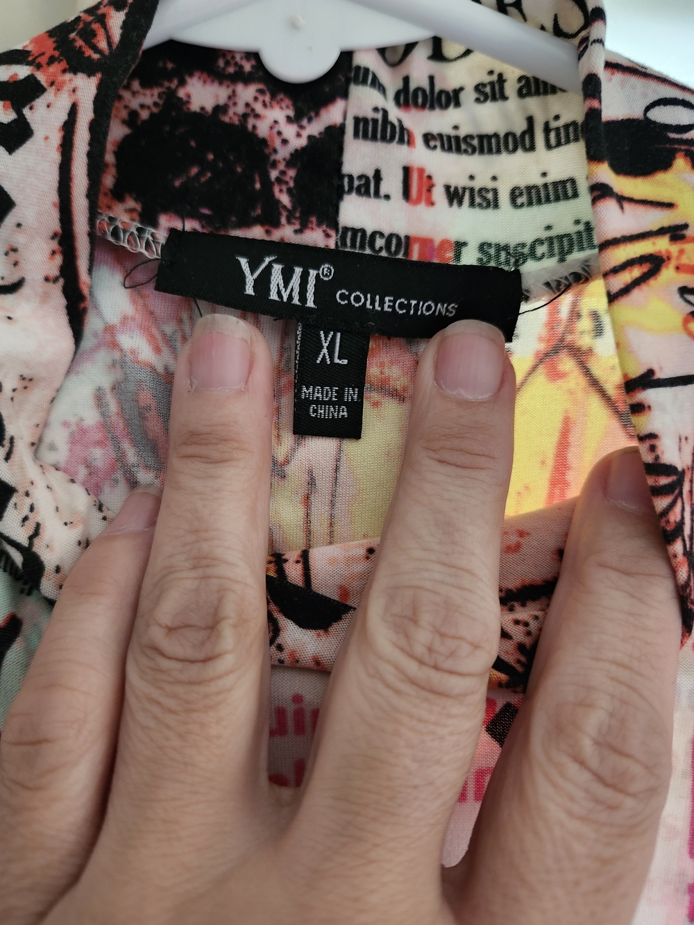 YMI Multicolor Graphic Short Sleeve Bodysuit - Picture 3 of 4